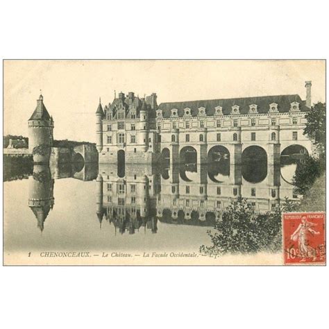 carte postale ancienne 37 CHENONCEAUX Château Façade LL n1 verso