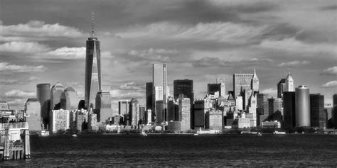 New York City Skyline Black And White Photograph By Dan Sproul