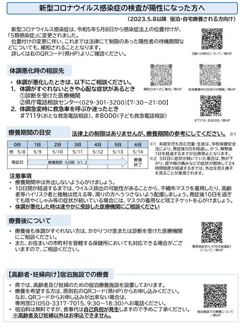 新型コロナウイルス感染症の検査が陽性になった方へ 常陸大宮市公式ホームページ