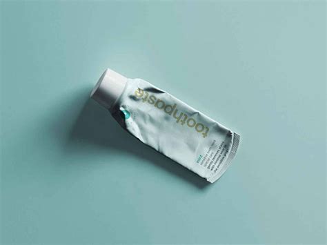 Free Used Empty Toothpaste Tube Mockup