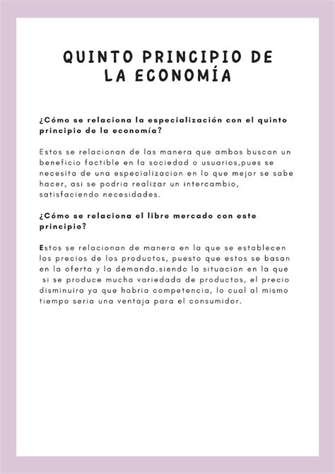 Quinto Principio De La Econom A Econom A General Utp Studocu