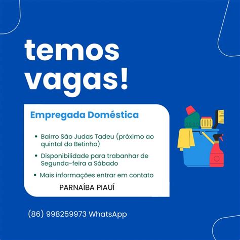 Vagas De Empregada Doméstica Com Telefone Para Contato - Vagas de emprego para Closer, Empregada Doméstica em Teresina e Parnaíba
