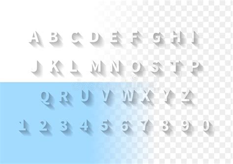 Lettres Transparentes Avec La Longue Ombre Police Avec L Alphabet Latin