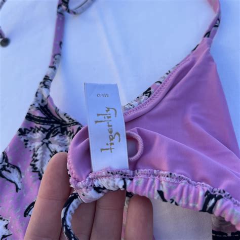 Tigerlily Pink Bikini Set Top Is A M Bottoms Are A S Depop