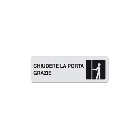 Cartello Segnaletico Chiudere La Porta Pvc 15 X 5 Cm Leroy Merlin