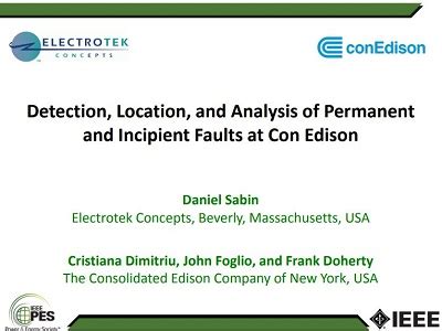 Detection Of Incipient Faults Using Waveform Analytics Ieee Resource