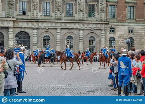 The Royal Guards Ceremony at the Royal Palace of Stockholm, Part of the ...