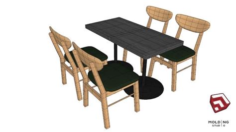 3d Warehouse Table And Chairs Warehouse Kitchen Restaurant Tables