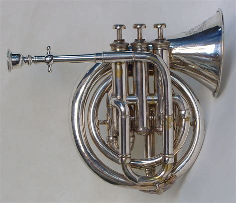 Circular Pocket Cornet Metzler 1850 60 Brass Musical Instruments