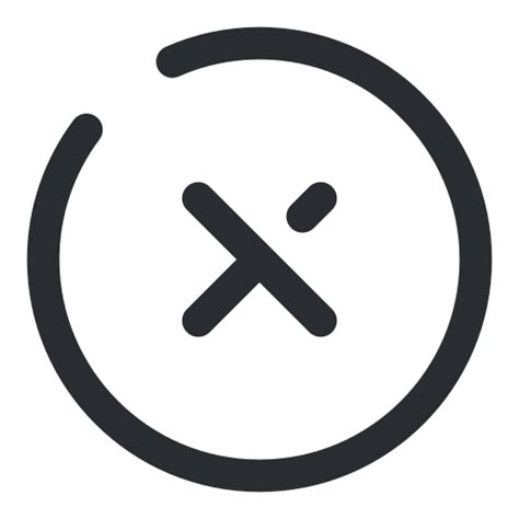 close circle user interface gesture icons