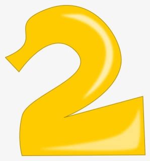 The Number Two Free Clip Art - Yellow Number Two , Free Transparent ...