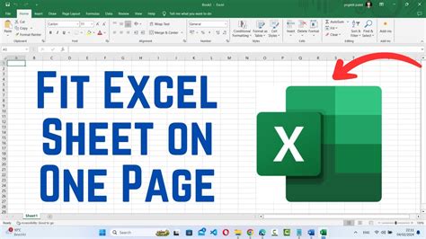 How To Fit Excel Sheet On One Page Youtube