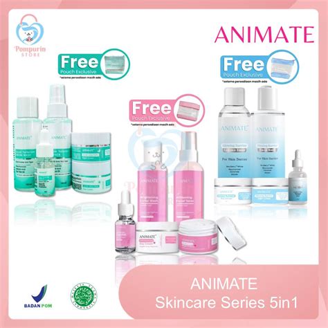 Jual PAKET ANIMATE Whitening Series 5in1 Glowing Barrier Series 5in1