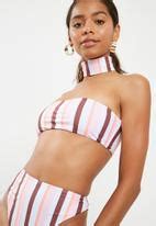 Choker Stripe Bikini Set Multi Missguided Bikinis Superbalist