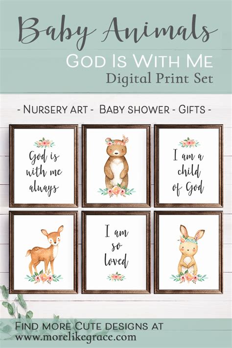 God Is With Me Prints – Set of 6 (Digital Download) – More Like Grace