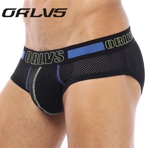 Brand Penis Sexy Underwear Briefs Men Mesh Sexy Underpants Cueca