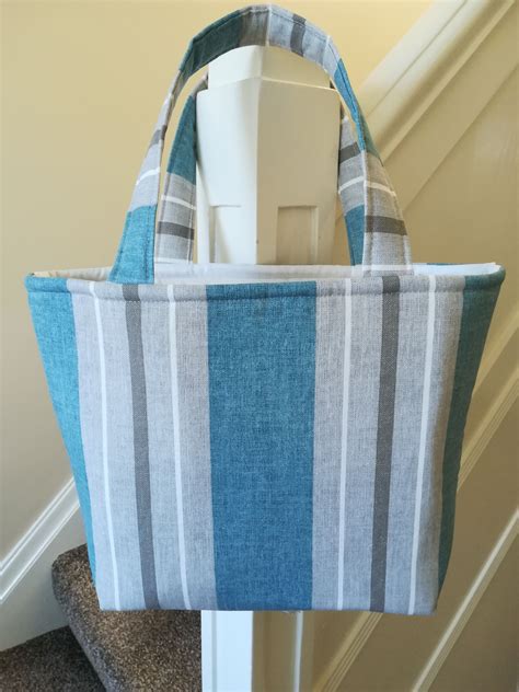 Tote Bag With Inside Pockets Cotton Handmade By Sew Nanny Annie