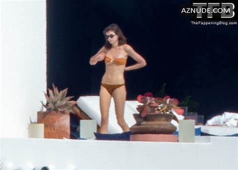 Kaia Gerber Looks Sexy In A Tiny Orange Thong Bikini In Los Cabos AZNude