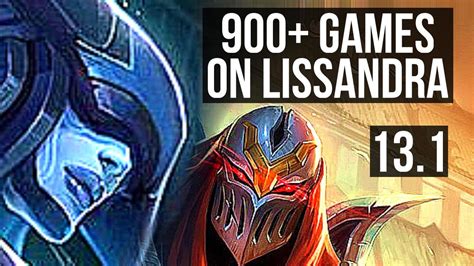 LISSANDRA Vs ZED MID 11 2 13 900 Games 1 0M Mastery Dominating