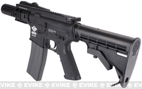 Evike Custom Class I G G M4 Fighting Cat Airsoft AEG Rifle Black