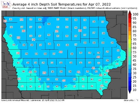 Soil temperature map available through Iowa State can help guide ...