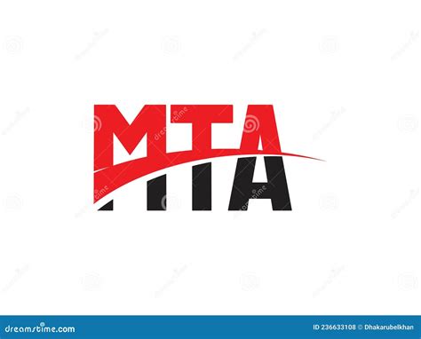 MTA Letter Initial Logo Design Vector Illustration Stock Vector ...