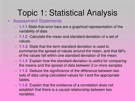 Ppt Topic 1 Statistical Analysis Powerpoint Presentation Free Download Id 6454045