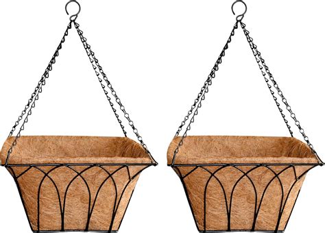 Tim Tim Agro Hanging Planters Basket Outdoor Indoor 12 Inch 4 Pack Coconut Coir Hanging