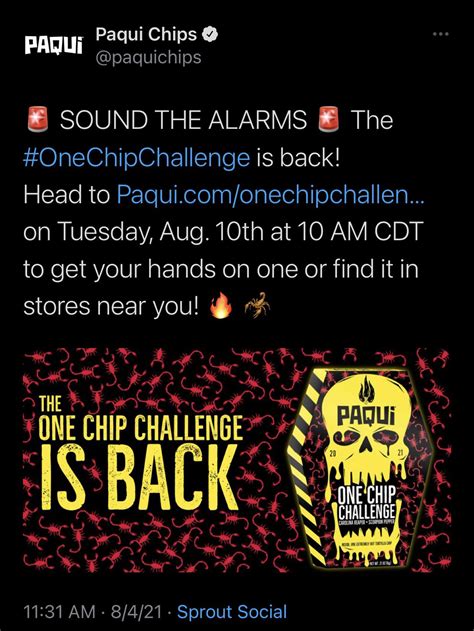 The 2021 Paqui One Chip Challenge Is Real Rspicy