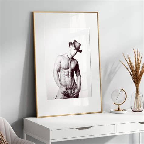 Raw Masculinity Cowboy Male Nude Print Lgbtq Wall Art Etsy