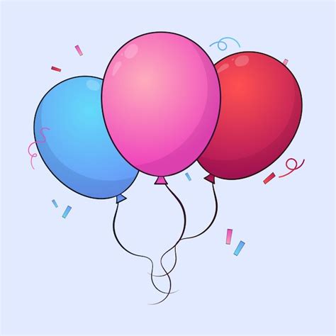 Premium Vector Party Balloons Illustration Vector Icon Celebration