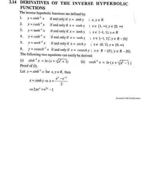 Solution Derivatives Of Inverse Hyperbolic Functions Explained With