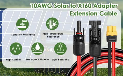 Amazon Mookeerf Solar To Xt Extension Cable Ft Awg Xt