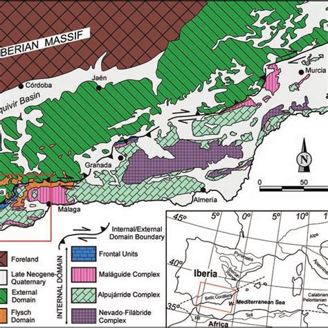 Tectonic Sketch Map Of The Western Betic Cordillera And Regional