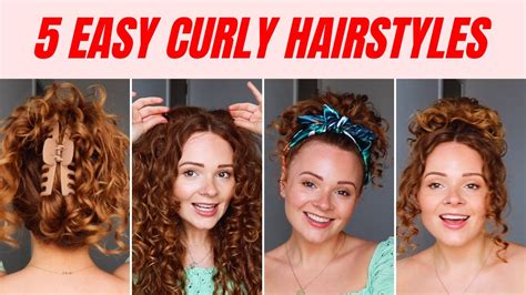 5 CUTE CURLY HAIRSTYLES QUICK SIMPLE HAIRSTYLES FOR LONG CURLY HAIR