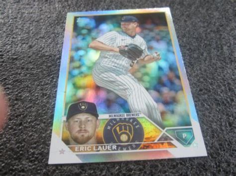 2023 Topps Mlb Rainbow Foil Parallel Eric Lauer Brewers 109 Ebay