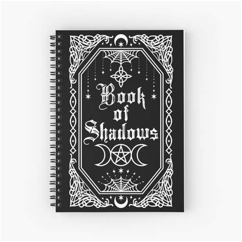 Book Of Shadows Spiral Notebook For Sale By Ravenwake Redbubble