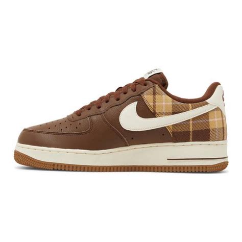 Nike Air Force 1 07 LX Cacao Plaid Brown Cacao Wow Pale Ivory