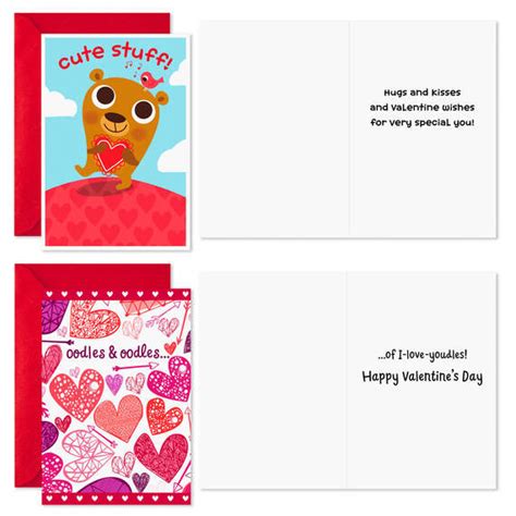 Hearts And Love Valentines Day Cards Assortment Pack Of 8 Boxed