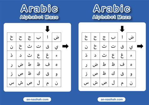 Arabic Alphabet Maze | An Nasihah Publications