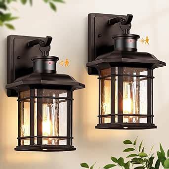 VIANIS 2 Packs Motion Sensor Outdoor Lights Oil Rubbed Bronze Wall