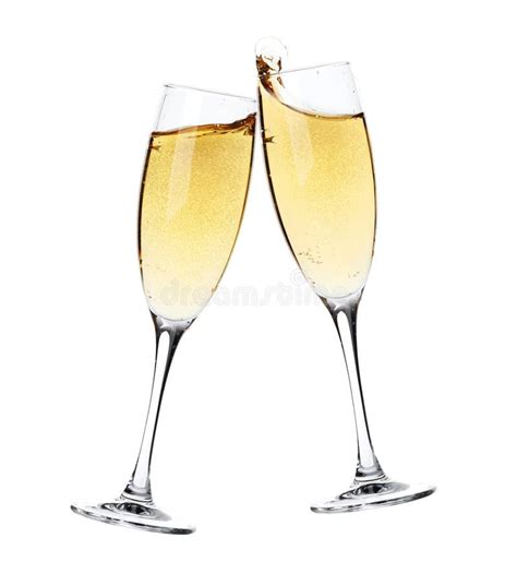 Cheers! Two Champagne Glasses Stock Photo - Image of anniversary ...