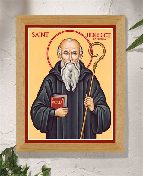 St Benedict Original Icon 14 Tall Sold Original Icons Of Male Saints