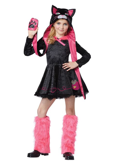 Girls Sassy Cat Costume Cat Girl Costume Little Girl Halloween