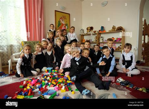 Children Playing In The Game Room Of The Bucha Boarding School For