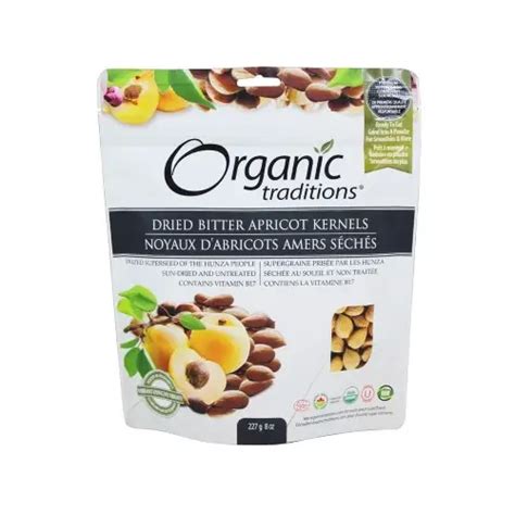 Organic Traditions Dried Bitter Apricot Kernels Rafacare