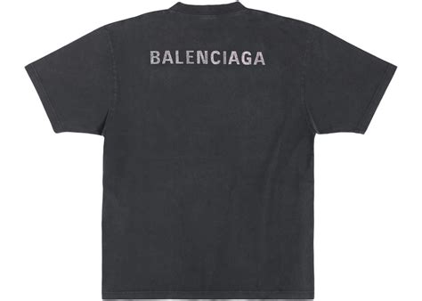 Balenciaga Back Large Fit T Shirt Black Fw23 Us