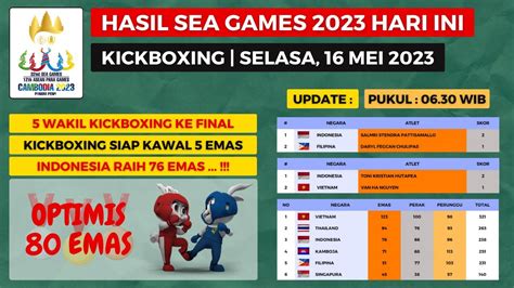 HASIL SEA GAMES KICKBOXING 2023 HARI INI PEROLEHAN MEDALI SEA GAMES