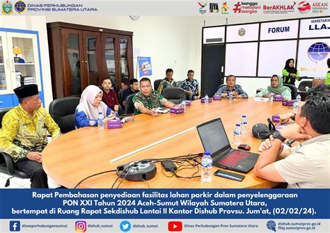 Rapat Pembahasan Penyediaan Fasilitas Lahan Parkir PON XXI Tahun 2024