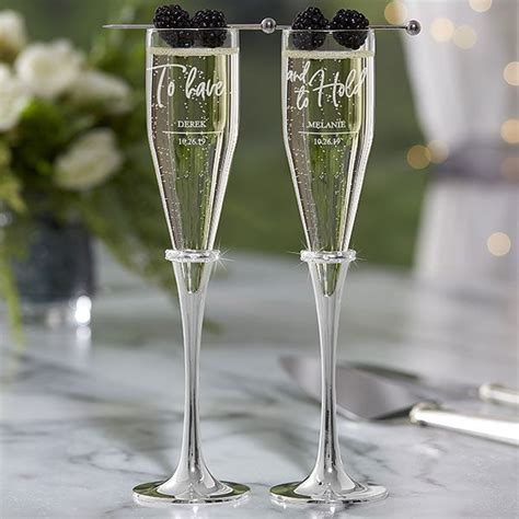 Lenox Champagne Flutes Personalized Wedding Flutes